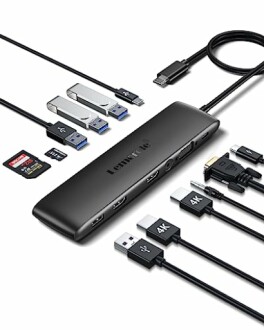 Lemorele USB C Dual Monitor Docking Station Review - Best 12 in 1 Triple Display USB C Hub Adapter